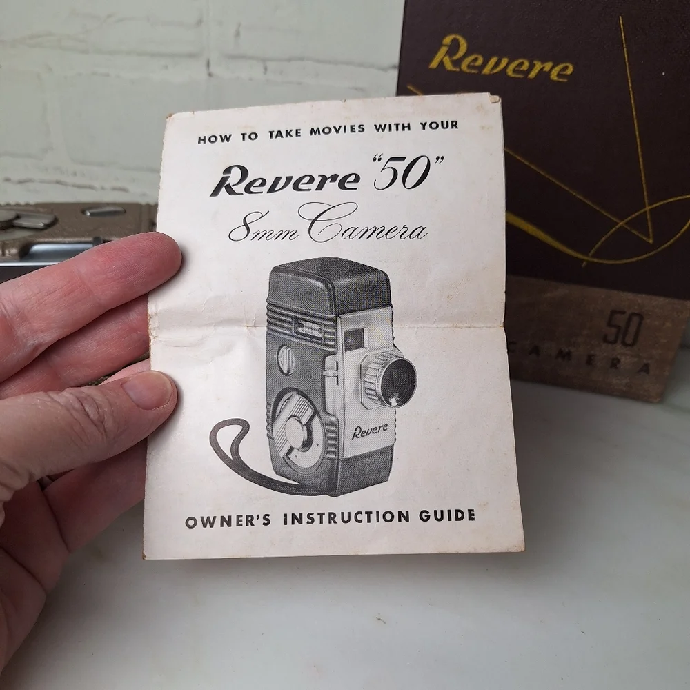 vintage Revere Eight Model Fifty Five movie camera w/ Instruction Manual